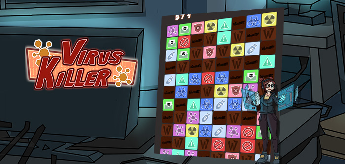 Nelly has to deal with particularly intrusive viruses! Connect the elements together for this exciting puzzle game!