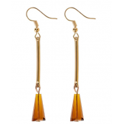 Des Boucles d'Oreilles Pendantes Ambre