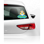 Un Sticker Bébé Minion à bord