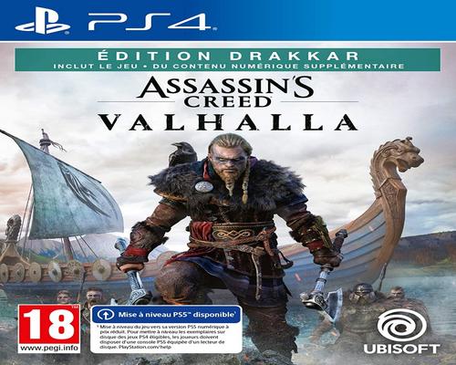 un Jeu Ps4 Assassin’S Creed Valhalla - Drakkar Edition - Version Ps5 Incluse