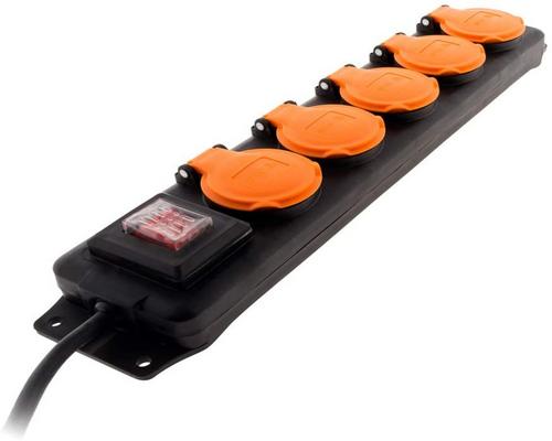 une Multiprise Bloc Étanche Ip44 5 Prises 16A 2P+T Avec Clapets Et Interrupteur