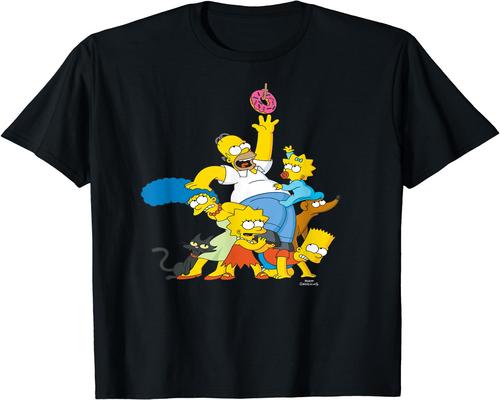 un T-Shirt "The Simpsons Family Donut Reach"