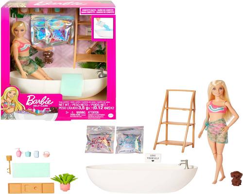 un Jouet Enfant Barbie Bain Relaxant Avec Poupée Blonde