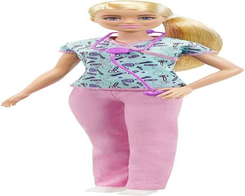 un Jouet Enfant Barbie Métiers Infirmière Blonde