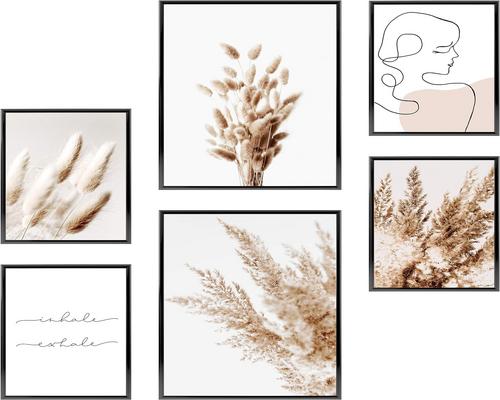 un Tableau Heimlich "Pampas Boho Beige" Sans Cadres