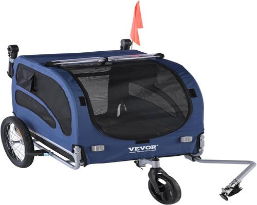 une Remorque Vélo Pour Chiens Vevor, Supporte Jusqu'À 100 Lbs