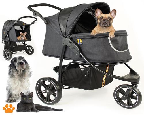 une Poussette Pour Animaux À 3 Roues, Supporte Jusqu'À 70 Lbs