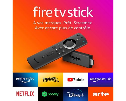 Un Fire TV Stick avec télécommande vocale Alexa