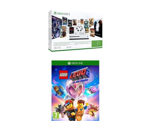 Un Pack Xbox One S 1To  + le jeu La Grande Aventure LEGO 2                                                                                                                Ce lot contient 2 articles