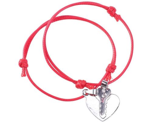 Une Paire de Bracelets en Nylon tressé Love You 