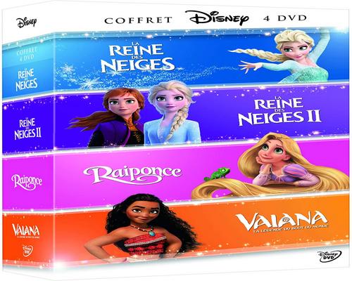 un film Vaiana, The Legend Of The End Of The World Frozen 2 + Rapunzel-4 Films Box