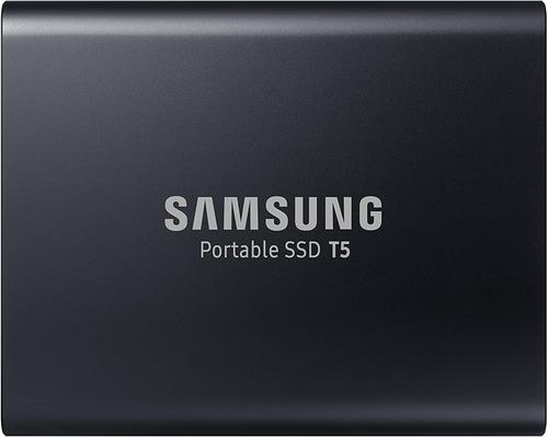 Et Samsung T5 eksternt hårdt SSD-kort