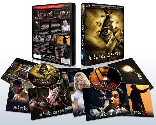una Película Jeepers Creepers 1 Y 2 Edición Especial Metálica (2 Bds) Limitada Con 8 Postales [Blu-Ray]