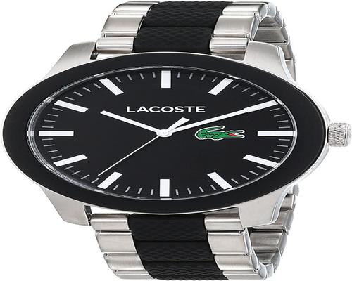um relógio Lacoste masculino analógico clássico de quartzo com silicone