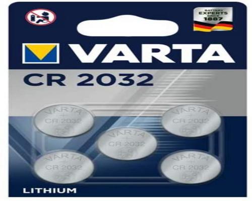 ett Varta Cr 2032 litiumbatteri med 5 delar