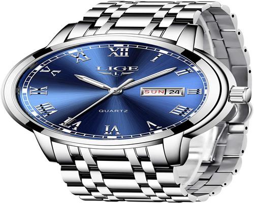 A Lige Watch Men Fashion Edelstahl Wasserdichter Quarz Analog Men With Business Dress