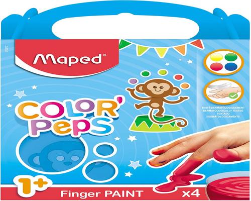 ein Satz von Maped Color&#39;Peps 4 Töpfe für Baby und Kind ab 1 Jahr