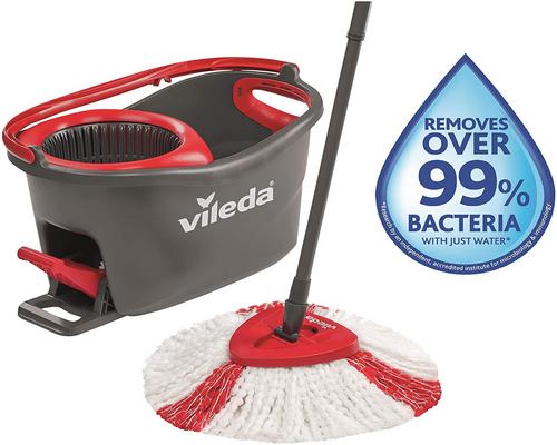 un Balai Vileda Easy Wring & Clean Turbo À Frange + Seau À Pédale