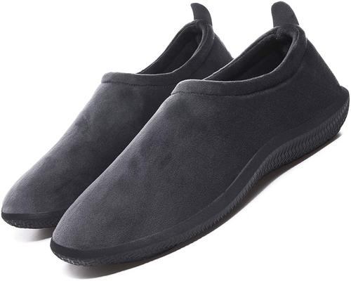 Un par de zapatillas de invierno para hombres y mujeres, zapatillas de casa de espuma viscoelástica de felpa de algodón, zapatos de otoño para interiores y exteriores, tamaño unisex