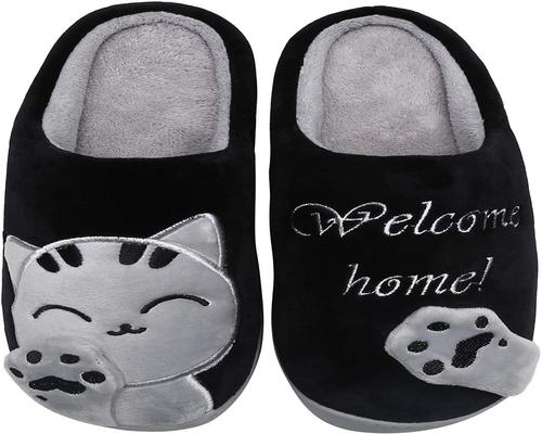 A Pair Of Mishansha Slippers Woman Man For Winter Autumn Slippers Plush Home Shoes With Cartoon