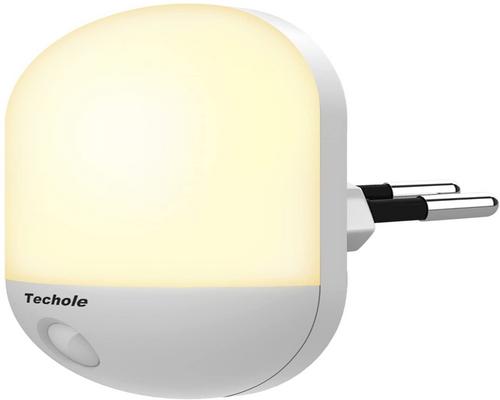 a Led Night Light, Plug-And-Play Automatic Wall Night Techole With Twilight Sensor
