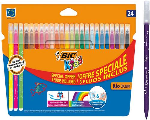 una penna a punta media da colorare per bambini Bic Kid Color S