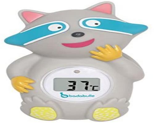 en Badabulle tvättbjörnstermometer