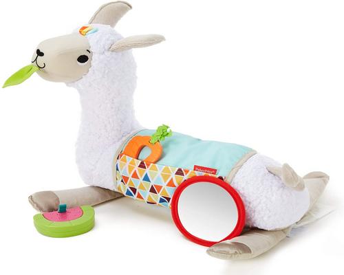 Uma almofada Fisher-Price Toy My Plush Llama com 3 removíveis