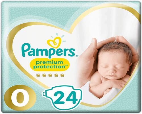 a Pampers Premium Size 0 Diaper
