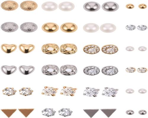 un Clou 24 Paires De En Cristal Ensemble Bijoux Pour Les Filles Femmes Hommes