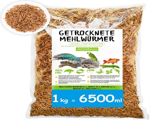 ένα φαγητό Mehlwümer Getrocknet