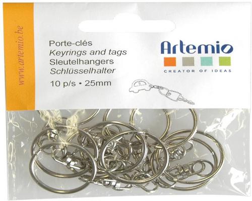 One Set Artemio 14020014 Кольцо для брелока с цепочкой-10