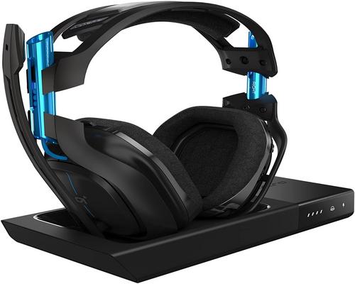 a Vidéo Game Astro Gaming A50 Wireless Dolby Gaming Headset - Black/Blue - Playstation 4 + Playstation 5 + Pc (Gen 3) (Renewed)