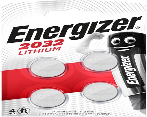 Una pila de botón de litio Energizer Cr2032