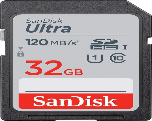 um cartão de memória Sandisk Ultra 32 GB Sdhc