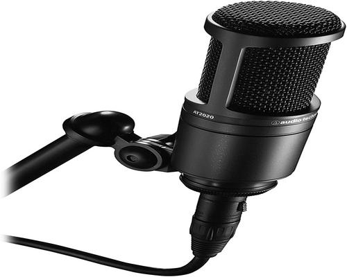 um microfone condensador de eletreto cardioide Audio-Technica At2020