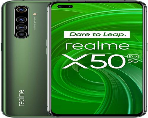 un teléfono inteligente Realme X50 Pro 5G Green Moss