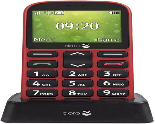 un teléfono Doro 1361 2G Dual Sim para personas mayores con altura