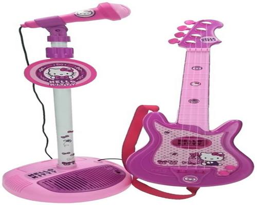 Reig / Hellokitty-Reig / Hellokitty-1494-Set和Micro-Hello Kitty吉他