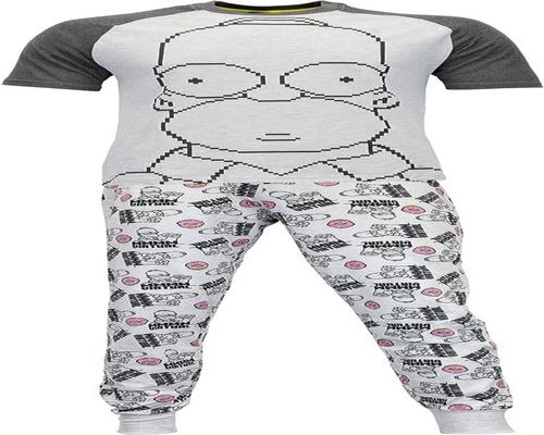 Un conjunto de pijama para hombre de Homer Simpson de Los Simpson