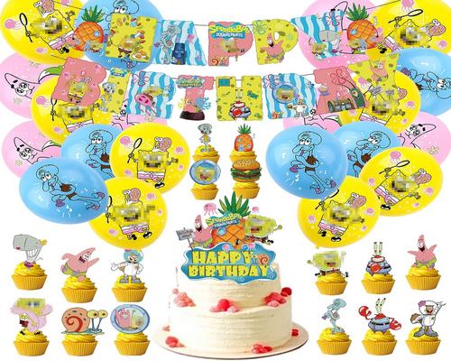 Ein Set Spongebob-Geburtstagsdekorationen