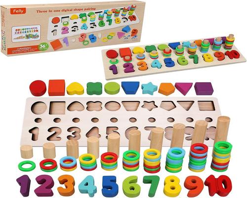 a Wooden Montessori Math Toy Felly