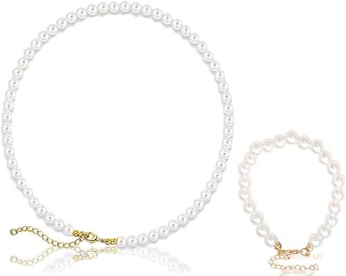 Eine Zoetekway Imitationsperlen-Perlenkette für Damen mit Perlen, Kostümzubehör, Muttertagsgeschenk für Frauen