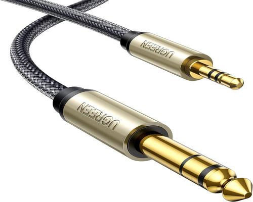 Ugreen Audio Flute 3.5Mm To 6.35Mm Stereo Jack Nylon Braided Compatible With Electronic Piano Sound Recorder Headphones Mp3 Computer Smartphone Mixer Chain