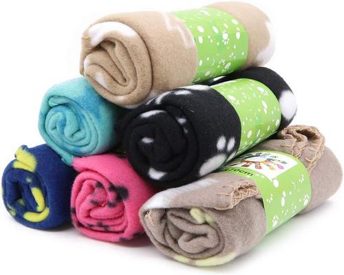 a Pack of 6 Tifee Blanket for Pets with Washable Soft Warm Cushion