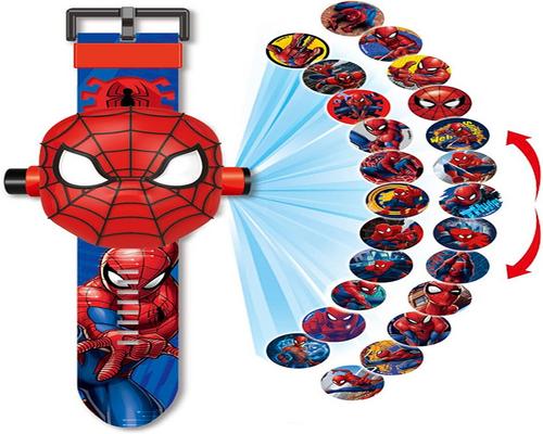 Se Ndzydxw Spiderman-projektor med 24 superheltefigurer