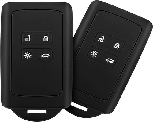 ein Yosemy 2-teiliger ferngesteuerter Autoschlüssel, kompatibel mit Renault Smart Key 4-Tasten