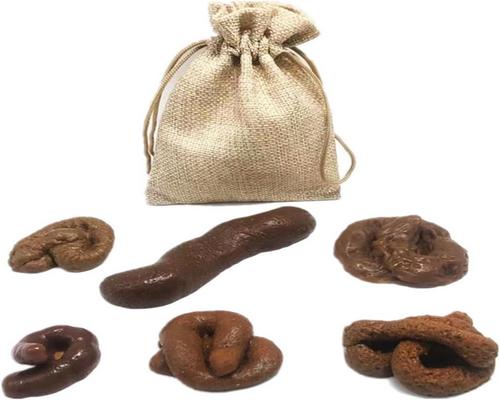 a Pack of Fake Sticky Poops for Pranks and Tricks
