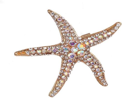 a Fastshop Brooch In The Shape Of A Starfish With Rhinestones For Women