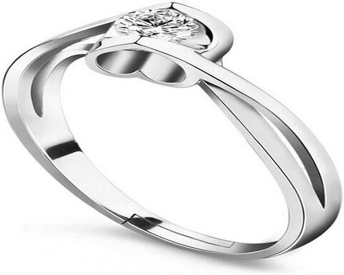 en Wiftly Ring För Kvinnor I 925 Silver Med Hjärta Och Cubic Zirconia